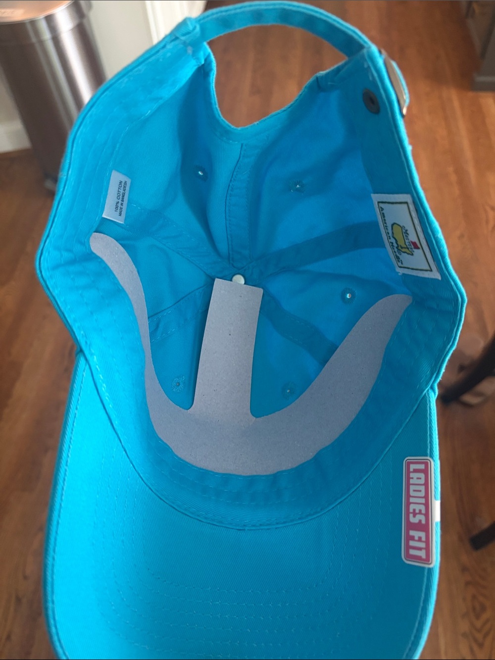 Masters Bright Teal Hat with Embroidered Logo 2015 - Picture 4 of 4